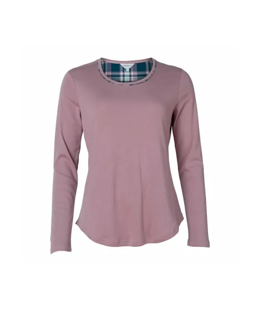 Lady Avenue Top/ Loungeshirt/ Pyjamas<182 WINTER ROSE - Homewear - Cotton & satin Cotton Flannel Pyjamas