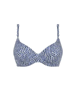 Femilet Bikinier<A45 BLUE REPTILE - Tidra T-shirt Bra