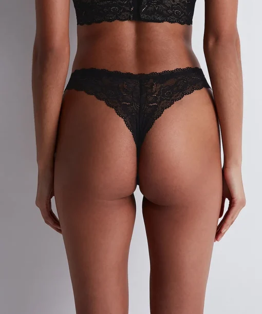 Aubade Trusser<BLAK BLACK - Rosessence Tanga