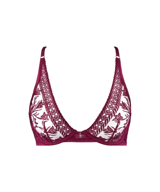 Aubade Bh'er<CRIM CRIMSON RED - Magnetic Spell Triangle Plunge bra