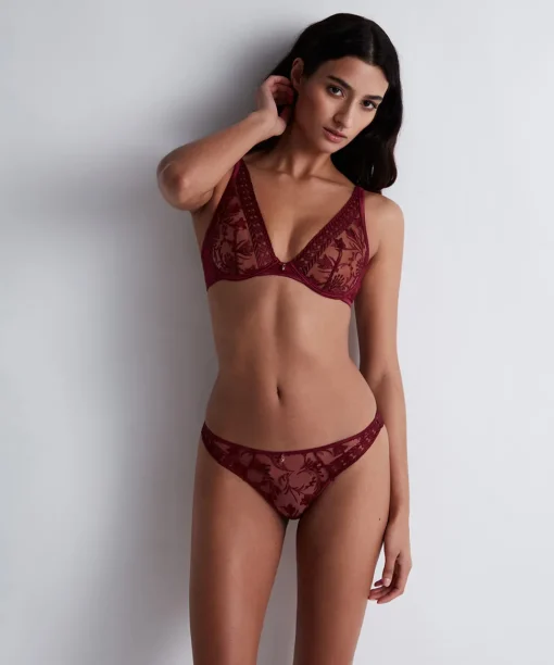 Aubade Bh'er<CRIM CRIMSON RED - Magnetic Spell Triangle Plunge bra