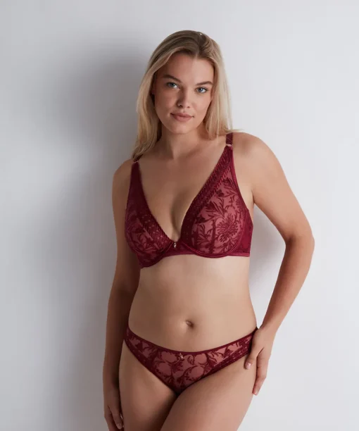 Aubade Bh'er<CRIM CRIMSON RED - Magnetic Spell Triangle Plunge bra