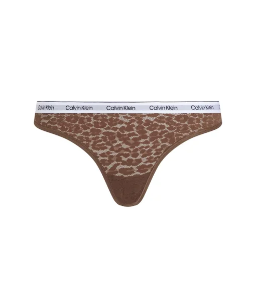 Calvin Klein Trusser<FUA COCOA BROWN - Modern Logo W/ Lace Brief