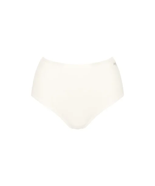 Sloggi Trusser<00GZ-SILK WHITE - GO Daily Cotton Highwaist 3P