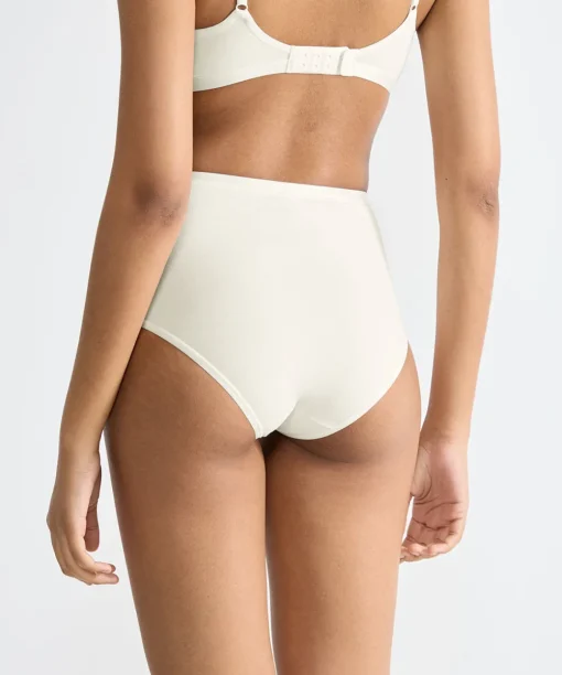 Sloggi Trusser<00GZ-SILK WHITE - GO Daily Cotton Highwaist 3P