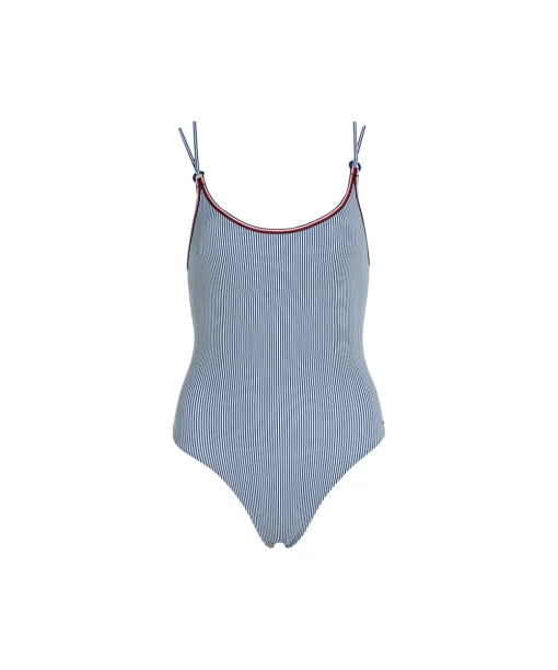 Tommy Hilfiger Badedragter<0HA WW ITHACA ANCHOR BLUE - Th Gs Refined-S Halter Swimsuit