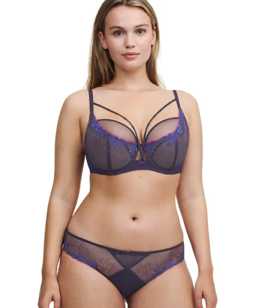 Chantelle Bh'er<0JT MIDNIGHT BLUE MULTICO - Spice Very Covering Underwired Bra
