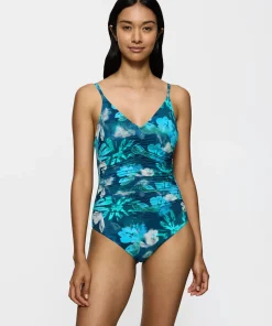 Triumph Badedragter<M025 TURQUOISE - DARK COMBINAT - Summer Fleur Badedragt