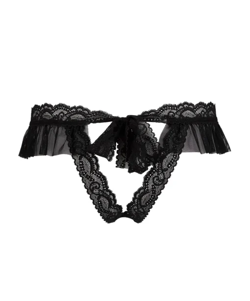 Aubade Sexet Lingeri|Trusser<NOIR - Boite A Desir String Fendu