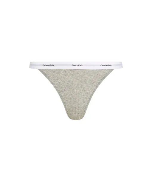 Calvin Klein Trusser<P7A GREY HEATHER - Cotton Strch Rib Mpp Tanga