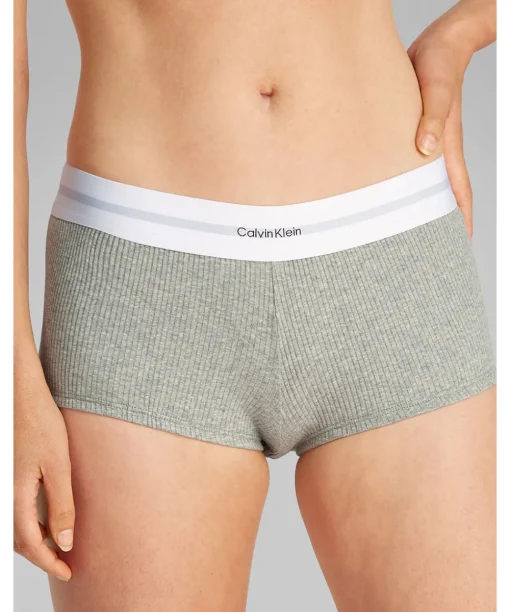 Calvin Klein Trusser<P7A GREY HEATHER - Modal Rib Coordinate Boy Shorts