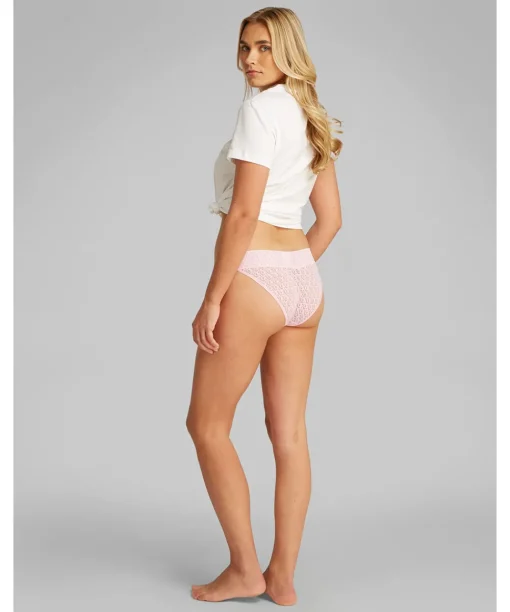 Calvin Klein Trusser<SQL BUFF PINK - Logo Lace Trim Brief