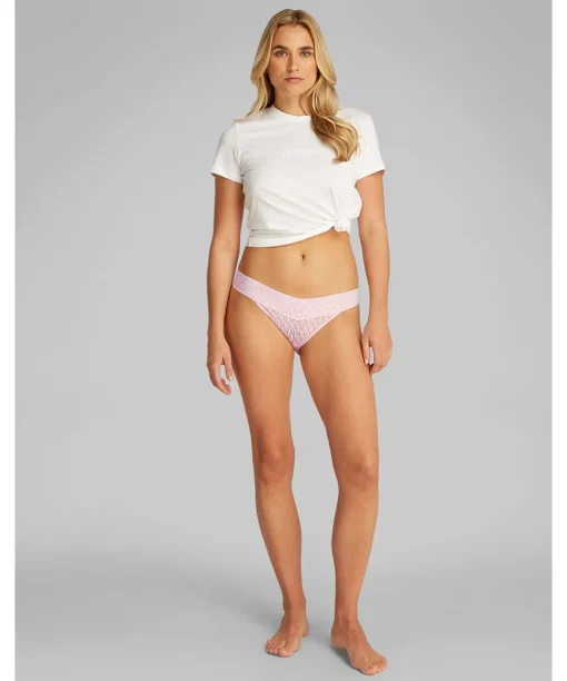 Calvin Klein Trusser<SQL BUFF PINK - Logo Lace Trim Brief