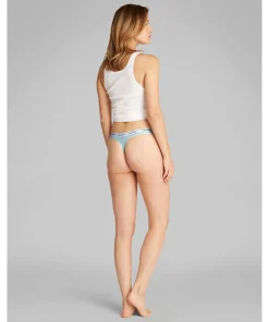 Calvin Klein Trusser<SRB STERLING BLUE - Icon Logo Thong
