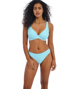 Freya Bikinier<TUR STRIPE TURQUOISE - Jewel Cove Brief