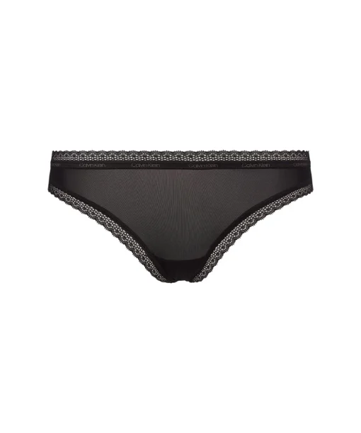 Calvin Klein Trusser<UB1 BLACK - Lace Edge Thongs