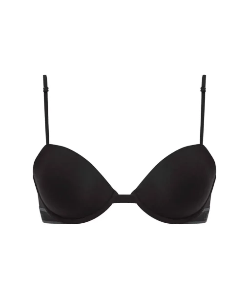 Calvin Klein Bh'er<UB1 BLACK W/ INK LOGO - Tonal Logo Cotton Demi