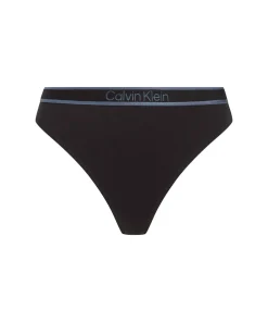 Calvin Klein Trusser<UB1 BLACK W/ INK LOGO - Tonal Logo Cotton Coordinate Thong