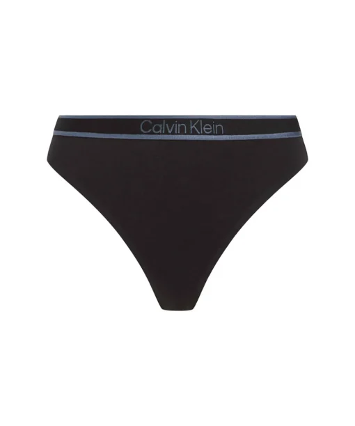 Calvin Klein Trusser<UB1 BLACK W/ INK LOGO - Tonal Logo Cotton Coordinate Thong