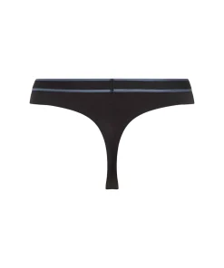 Calvin Klein Trusser<UB1 BLACK W/ INK LOGO - Tonal Logo Cotton Coordinate Thong