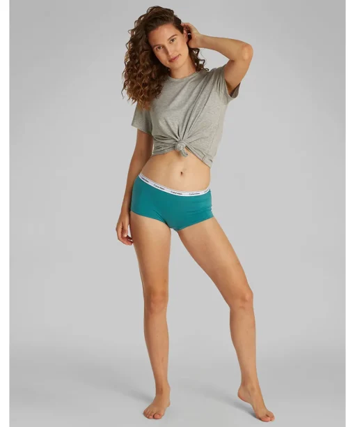Calvin Klein Trusser<VO6 LIVELY TEAL - Modern Logo Boy Shorts