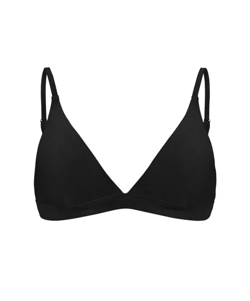 Wiki Bikinier<W099 BLACK - Swimwear Wirefree Triangle Bikini Top