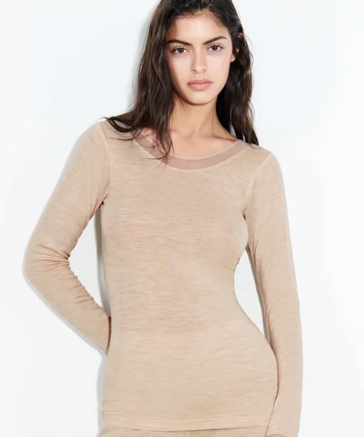 Femilet Undertøj<02Y HEATHER NUDE - Juliana Tshirt Long Sleeves